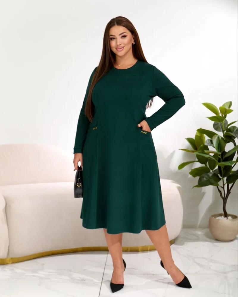 Rochie midi, tricot, mărimi 50-64