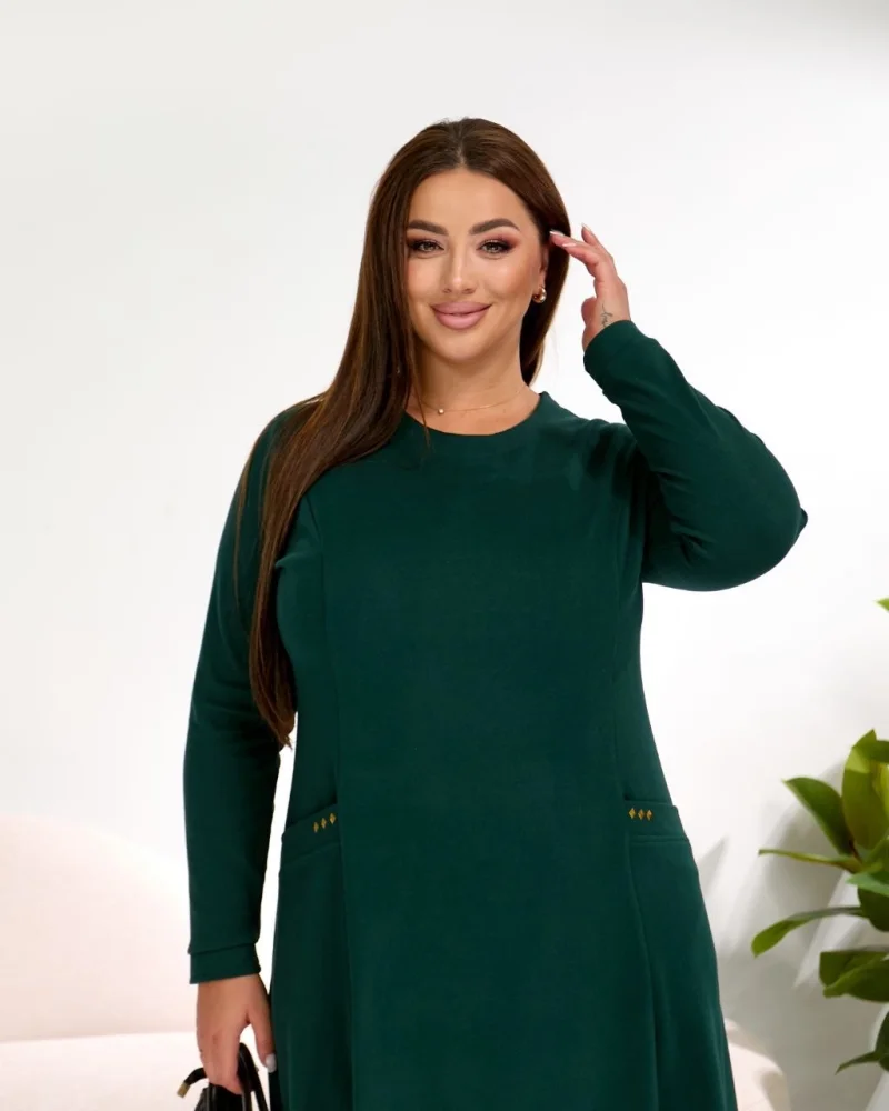 Rochie midi, tricot, mărimi 50-64 — Foto 7 din 10