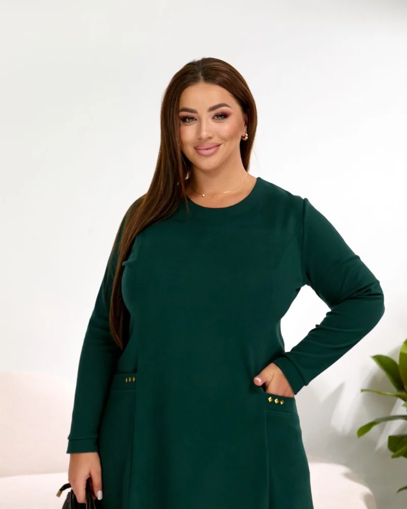 Rochie midi, tricot, mărimi 50-64 — Foto 8 din 10