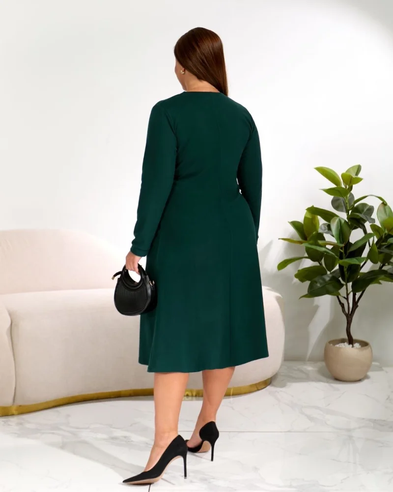 Rochie midi, tricot, mărimi 50-64 — Foto 9 din 10