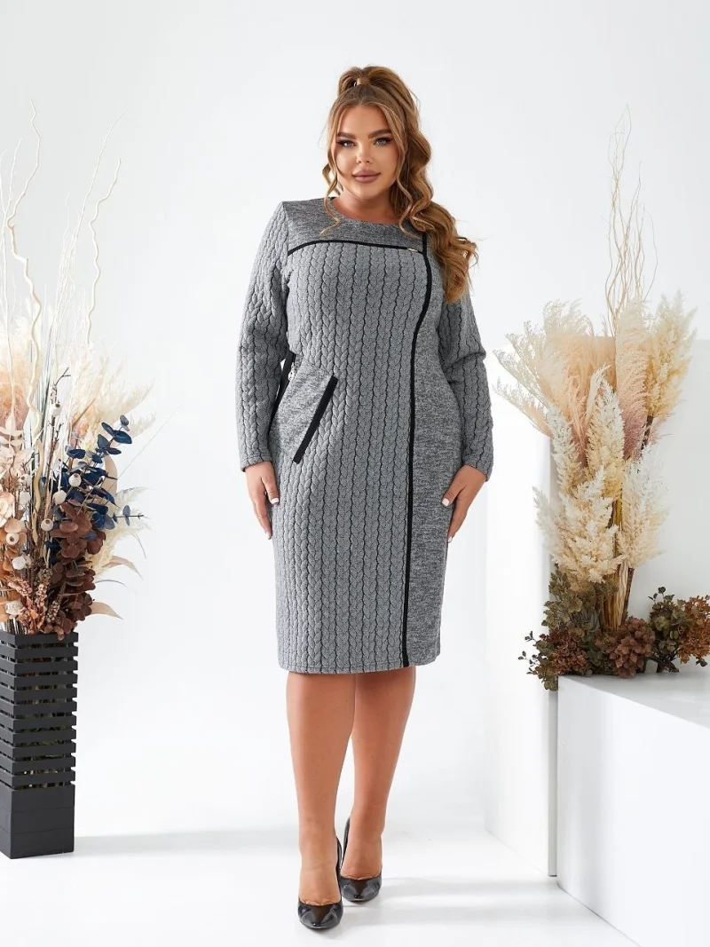Rochie, tricot, mărimi 50-60