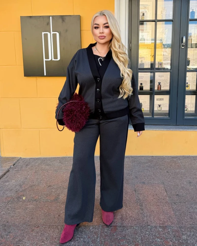 Costum, cașmir, cașmir, mărimi 46-56 — Foto 2 din 6
